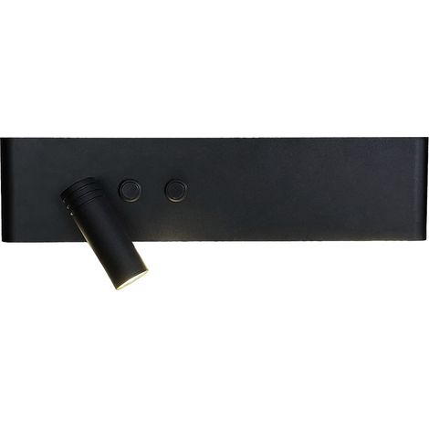 Moderne Wandleuchte zum Lesen, schwarz, links, neutrale Farbe, LED 10W+3W, bewegliche Spitze, Schalter, RESORT Milagro (1/5)