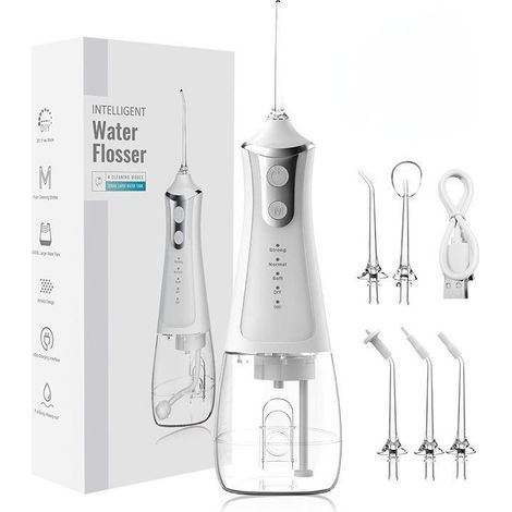 Water Flosser - Cordless - 10 Pressure Settings - 300 Ml Tank - Ip X7 Waterproof - For Braces Sensitive Gums - Travel Friendly - 1 Unit (1/5)