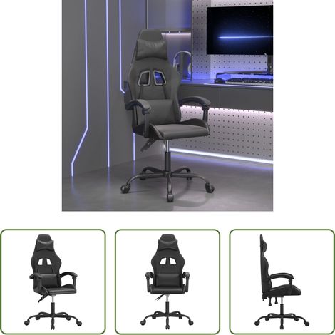 Gamingstuhl Drehbar - Gaming-Stuhl Drehbar Schwarz Kunstleder (1/5)