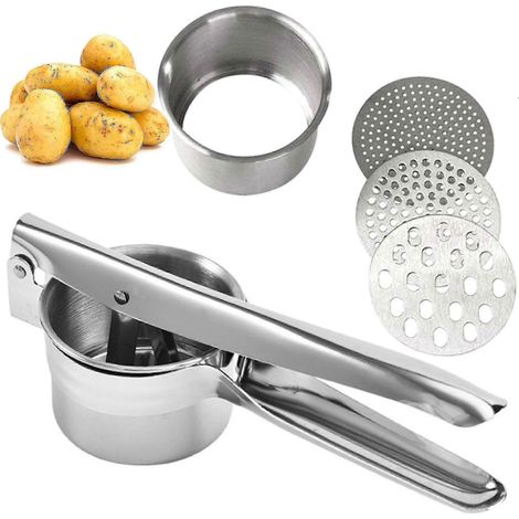 Presse spaetzle 3 trous en acier inoxydable - pommes de terre et glace (1/5)