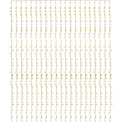 Lichtervorhang MagicHome Weihnachten, 160x LED warmweiß, 230V, 50 Hz, 8 Funktionen, Timer, Beleuchtung, L-1,5 x 2 m (1/2)