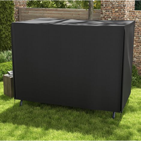 Copertura per altalena a 3 posti 205 x 124 x 164 cm nera (1/5)
