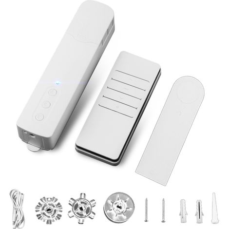Moteur de rideau à tirette rechargeable, moteur de rideau intelligent pour la maison, le bureau ou l'hôtel, moteur de rideau à tirette multifonctionnel avec télécommande (1/5)