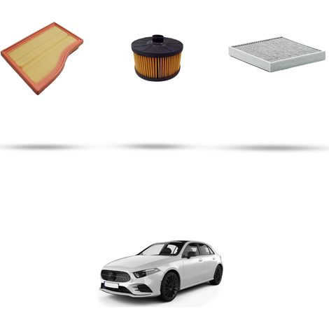 Kit tagliando 3 filtri compatibile con Mercedes Classe A (w177) 160 80kw Dal 2018 (1/4)
