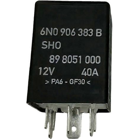 Relais de pompe à carburant 6N0906383B, n° 410, 12 V, 40 A, compatible avec les véhicules SEAT de 1996 à 2010, pièce de rechange dans le compartiment moteur. (1/5)