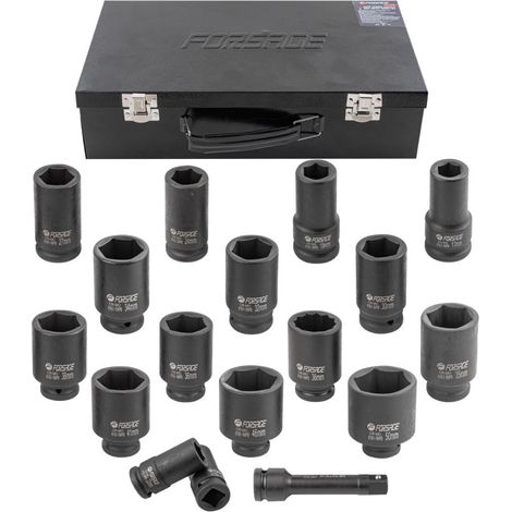 Set di bussole lunghe a impatto da 3/4" 17-50 mm a 6 punte (1/5)