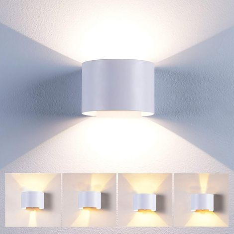 Applique murale LED 12W blanc chaud – Design up and down moderne – Montage mural caché – Pour couloir, escalier, salon – 50 000 heures de durée de vie (1/3)