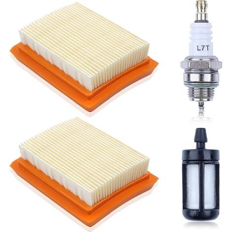 Filtre à Air pour Stihl FS120 FS200 FS250 FS300 FS350 FS400 FS450, Remplacer 4134 141 0300, Filtre à Air Kit avec BPMR7A Bougie d'allumage Filtre à Essence (1/5)