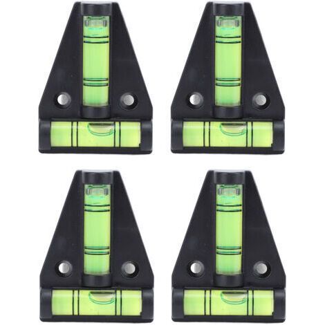Set of 4 portable multifunctional miniature spirit levels for RVs, tripods and trailers. (1/5)