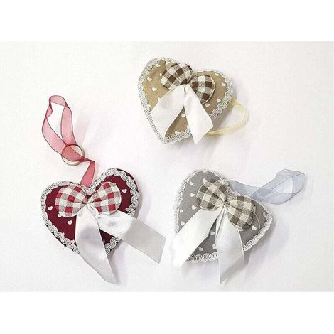 Embrasses de rideaux aimantées en tissu, lot de 2, motif cœur, ornement pour rideau