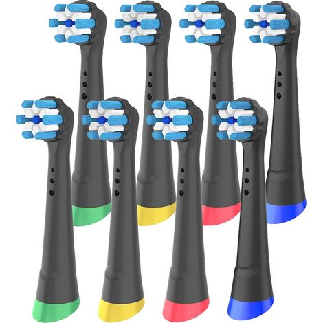 Recharges de tête de brosse à dents, compatibles avec la série iO, élimination efficace de la plaque, Noir-8 Pcs (1/2)