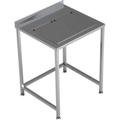 Plan de travail - Egouttoir intégré - 700 x 650 - Combisteel - (1/2)