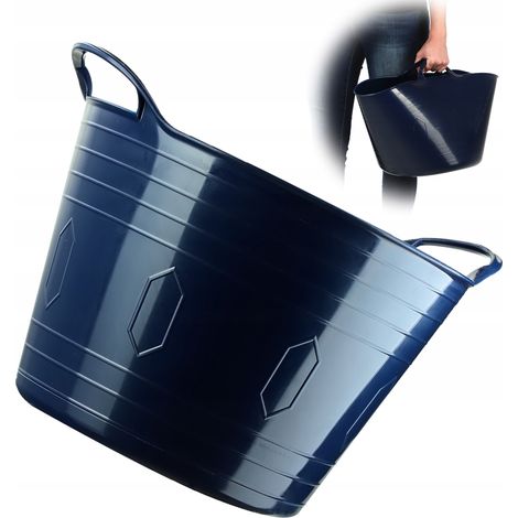 KADAX Flexible Basket, universeller Wäschekorb, Waschbecken, 26 l, marineblau