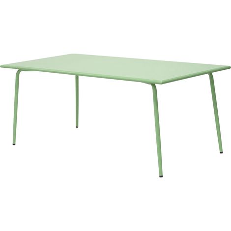 Table de jardin 180x90x73 cm en métal vert - BACA
