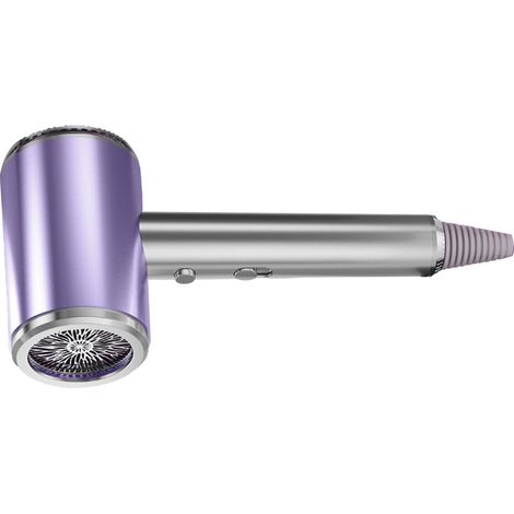 Sèche-cheveux à ions négatifs, lumière bleue haute puissance, doux pour les cheveux, conception silencieuse, convient à une utilisation à domicile et en salon, prise chinoise, 220 V, violet. (1/5)
