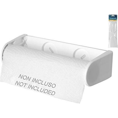 Spaziopiu Portarotolo da Cucina in Plastica Bianco 35 cm Fisso (1/2)