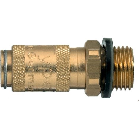 Raccord rapide pneumatique Legris, Filetage Mâle vers Mâle M5 Mâle 10mm 5mm Profil rectus, Walther en Laiton nickelé ( Prix pour 1 )