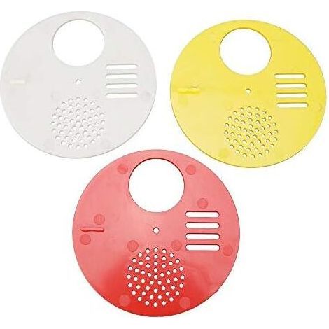 CSPAKV 3 pezzi 12,5 cm Ingresso nido d'ape Porta d'ingresso in plastica per arnia Disco d'ingresso rotondo Attrezzatura per apicoltura (1/5)