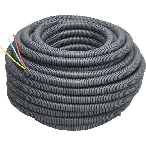 DEBFLEX - COURONNE DE GAINE PRÉ FILÉE 3X2.5 MM² Ø20 25M GRIS - 411283