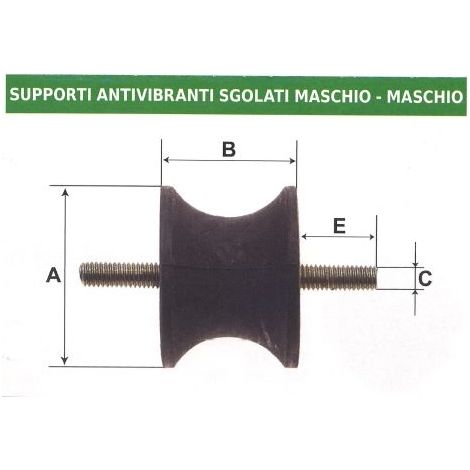 Antivibratorio macho - macho UNIVERSAL 003736