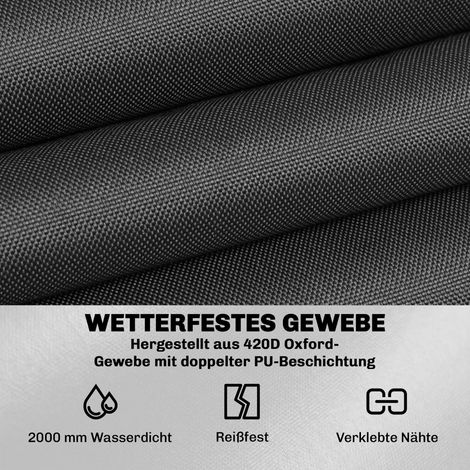 Housse de protection hivernale pour salon de jardin, imperméable et anti-UV, en toile Oxford 420D, Ø 214 x 70 cm (H), noire (1/4)