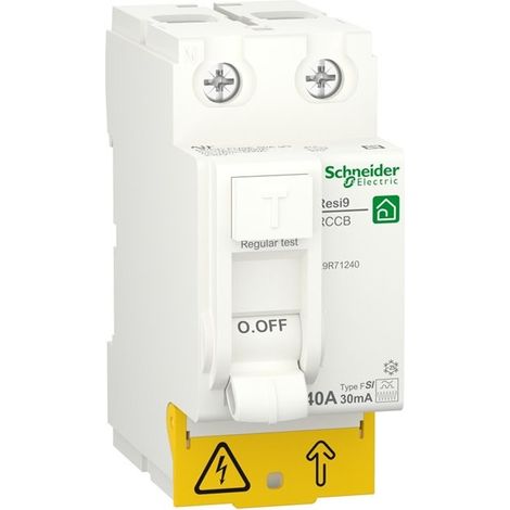 Schneider R9R71240 RESI9 ID 2P 40A 30MA F-SI disjoncteur différentiel super-immunisé