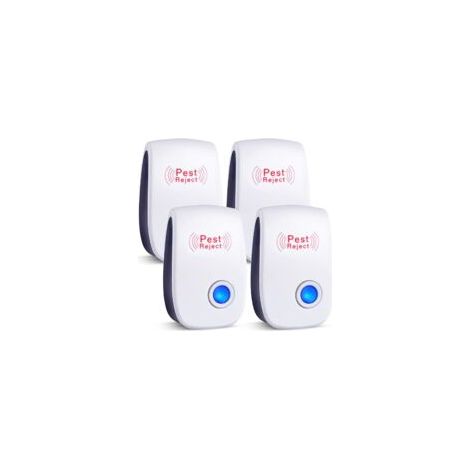 4 repelentes ultrasónicos de plagas, exterminador de insectos para interiores, repelente electrónico ultrasónico para roedores e insectos, repelente ultrasónico para ratones, ratas, mosquitos, cucarac