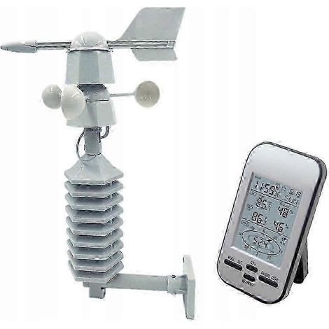 Anémomètre sans fil 433 MHz, outil de mesure de la vitesse du vent, blanc. (1/5)