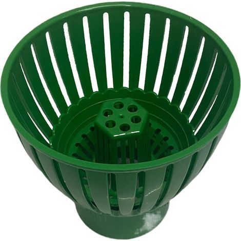 Écumeur de Bassin avec Outil de Collecte des débris et des Feuilles, pour Un Entretien Plus Efficace du Bassin. Panier d'écumeur et Filtre à Poissons, Vert, 50mm (1/5)
