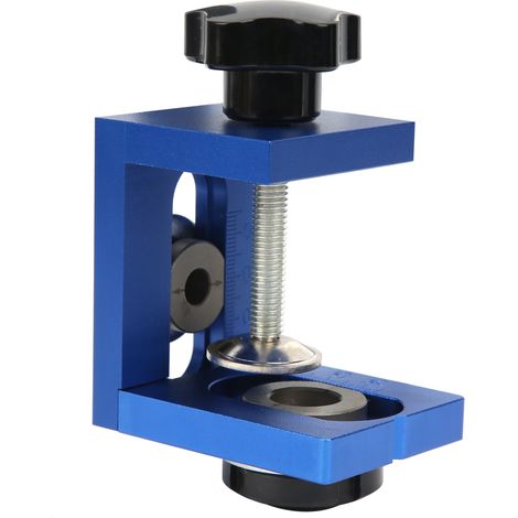 Guide de perçage à bois en alliage d'aluminium, gabarit de chevillage réglable, kit de guidage pour ouvrir des trous précis, outillage de menuiserie professionnel. (1/5)