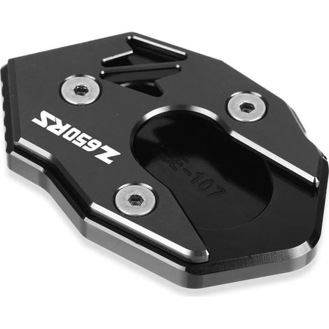 (Z650RS Noir) Compatible avec KAWASAKI Z650 Z650RS NINJA 650 Z900 2018 2019 2020 2021 2022 2023 2024 Béquille latérale, extension et plaque de support maxpower (1/4)