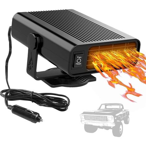 Autoheizung, Autoheizung Zigarettenanzünder Tragbare Autoheizung 12 V 150 W 2-in-1 Heiz-/Kühlfunktion Windschutzscheiben-Defroster 180 ° Schnelle Drehung