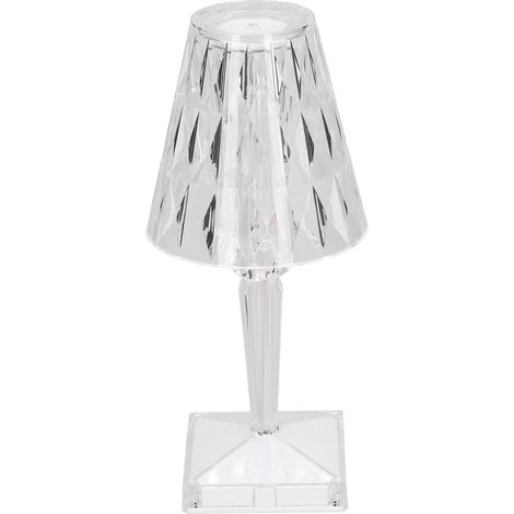 Kristalllampe mit starker Lichtdurchlässigkeit, Lampenschirm, USB-Anschluss, geringer Energieverbrauch, dekorative Tischlampe für Wohnzimmer und Restaurant, weißes Licht (1/5)