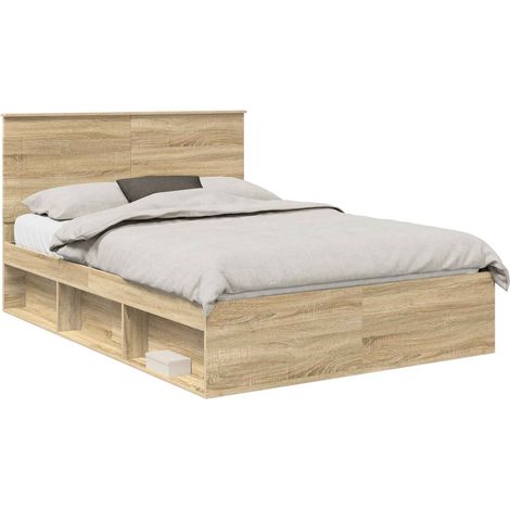 Maison Exclusive - Bettrahmen Sonoma 140 x 190 cm Massives Kiefer
