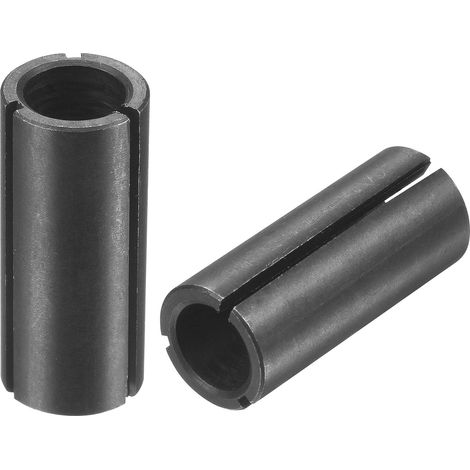 Adaptateur de Pince 12mm vers 8mm - Lot de 2 - Acier au Carbone - Conversion Précise pour CNC et Bois - Atelier Bricolage - Noir (1/5)