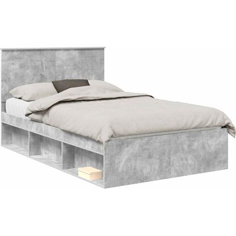 Maison Exclusive - Struttura del letto Calcestruzzo 120 x 200 cm Pino massello