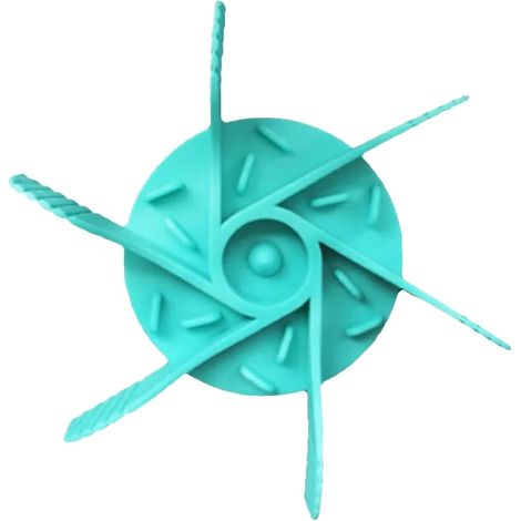 Inserto per alimentazione lenta, in silicone alimentare, regolabile, verde (1/2)