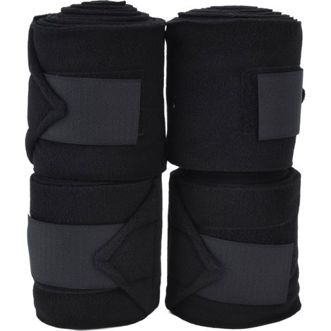 Lot de 4 bandages adhésifs respirants et résistants à l'usure pour pattes de chevaux et vaches, noirs. (1/5)
