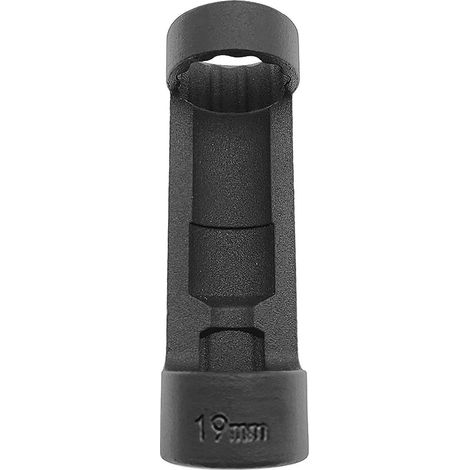 Federbeinmuttern-Steckschlüssel, 12-kant, 1/2"-Antrieb, Federbein-Steckschlüssel, Kfz-Reparaturwerkzeug (19 mm, schwarz)