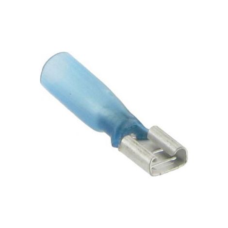 Cosse electrique femelle bleue thermoretractable 10 cosses