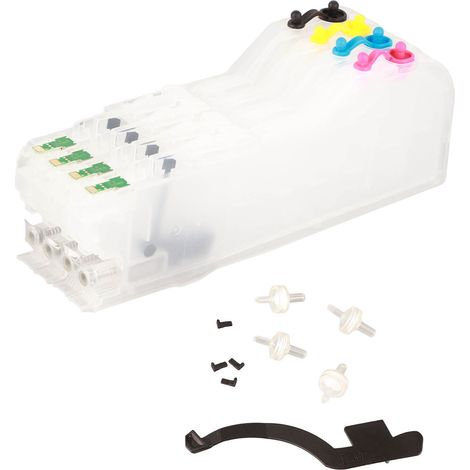 Lot de 4 cartouches d'encre rechargeables vides pour imprimante LC3319, type allongé (1/5)