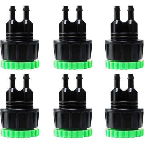 Lot de 6 connecteurs de tuyau d'arrosage pratiques pour robinet d'arrosage  Connecteurs de tuyau d'irrigation goutte à goutte  Connecteur rapide pour système d'irrigation de jardin