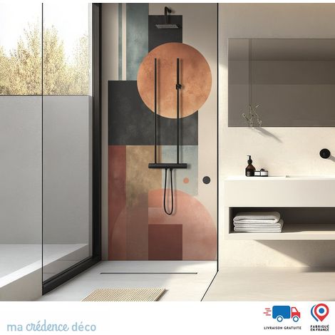 Panneau de douche : Constellation Silencieuse 11 - Couleur Rouge saumon - Alu composite - 90 - 245 (1/3)