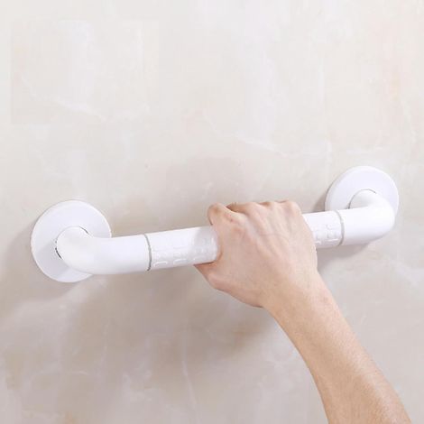 Main courante de douche, poignée améliorée, main courante de salle de bain épaissie, blanche (1/3)