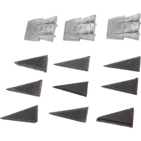 Conical Metal Wedges for Tool Handles, 12-Piece Set, Iron, for Hammer and Axe, Repair Accessories for Woodworking and Emergencies (1/5)