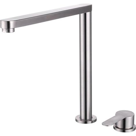 Grifo de cocina de níquel cepillado, giratorio 360°, elevador oculto, grifo de cocina plegable, acero inoxidable 304 (1/5)