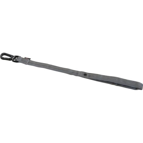 Laisse Courte pour Chien, Modèle Comfort Tube Nylon, Couleur Gris, Taille 25 mm x 50 cm