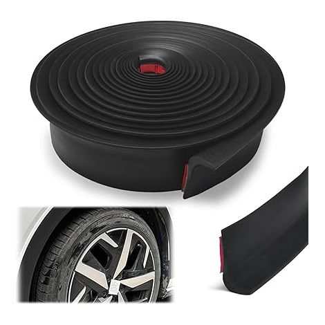 Élargisseurs d'ailes Universel,Garde-Boue Fender Voiture, Bande Décorative Caoutchouc,Élargissement Passage Roue Protecteur Voiture Décoration (6M) (1/5)