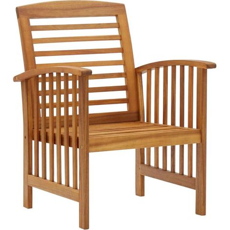 Sedie da Giardino 2 pz in Legno Massello d'Acacia  310256