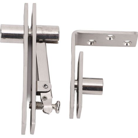 Charnière pivotante invisible en acier inoxydable, rotation à 180°, capacité de charge de 136 kg (300 lb), pour porte de bibliothèque ou d'armoire (1/5)